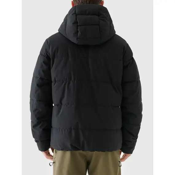 4F kurtka męska puchowa z kapturem z wypełnieniem syntetycznym 4FWAW25TDJAM0710 czarna, Kolor: czarny, Rozmiar: XXL, 4 zdjęcie