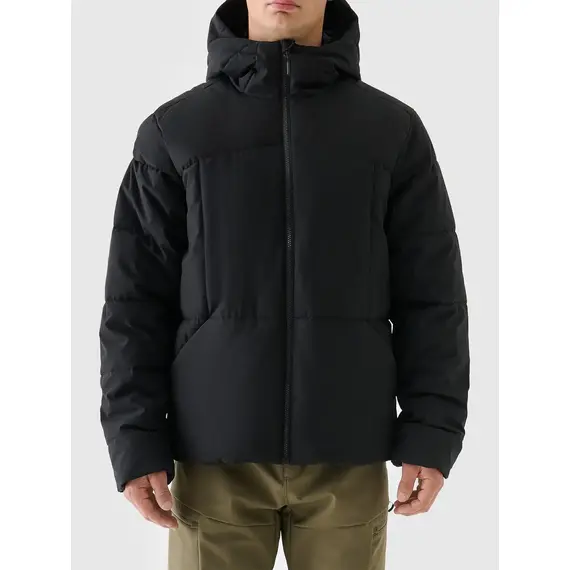 4F kurtka męska puchowa z kapturem z wypełnieniem syntetycznym 4FWAW25TDJAM0710 czarna, Kolor: czarny, Rozmiar: L, 7 zdjęcie
