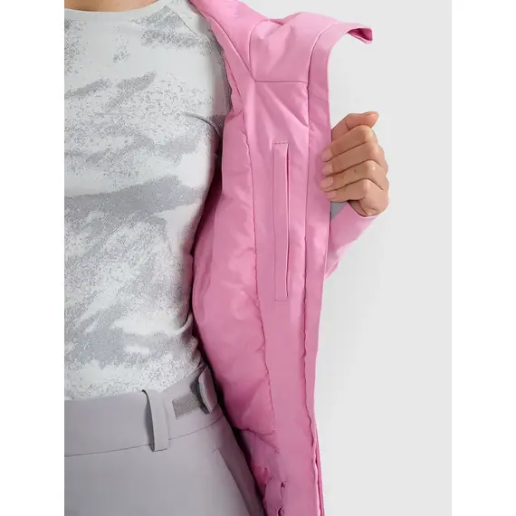 4F ocieplana kurtka narciarska damska z kieszeniami 4FWAW25TTJAF0805 różowa, Kolor: różowy, Rozmiar: L, 5 zdjęcie