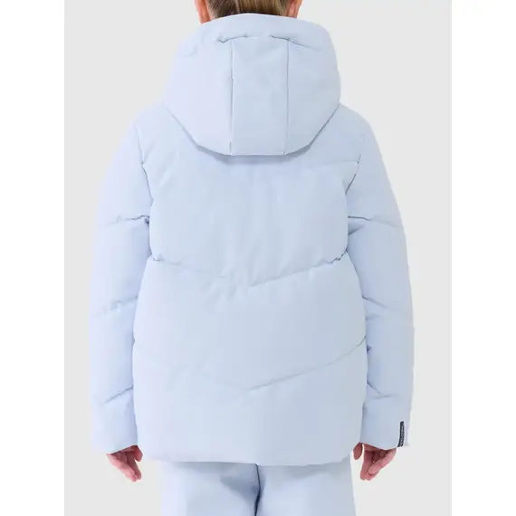 4F pikowana kurtka narciarska dla dziewczynek 4FJWAW25TTJAF0819 błękitna, Kolor: fioletowy, Rozmiar: 134, 3 zdjęcie