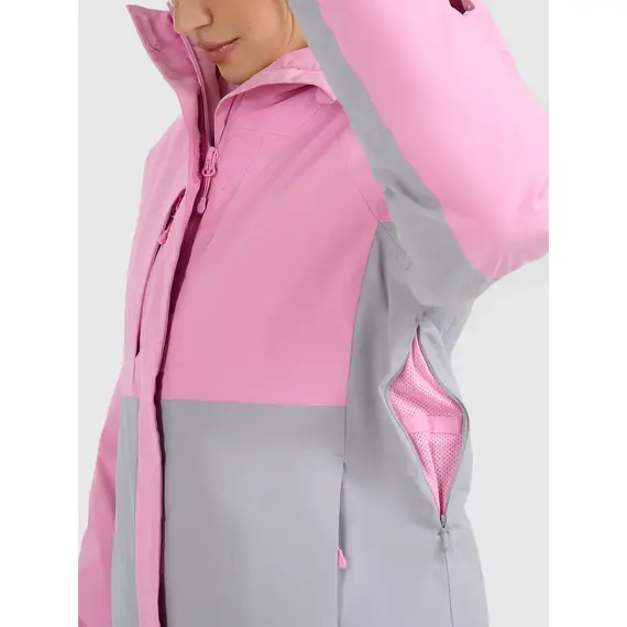 4F ocieplana kurtka narciarska damska z kieszeniami 4FWAW25TTJAF0805 różowa, Kolor: różowy, Rozmiar: S, 6 zdjęcie