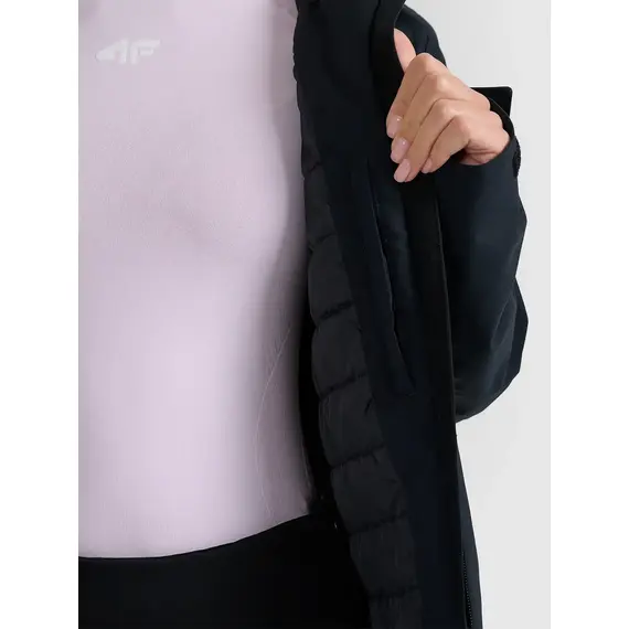 4F ocieplana kurtka narciarska damska z kieszeniami 4FWAW25TTJAF0807 czarna, Kolor: czarny, Rozmiar: M, 2 zdjęcie