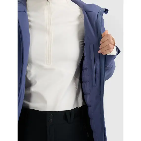 4F ocieplana kurtka narciarska damska z kieszeniami 4FWAW25TTJAF0807 niebieska, Kolor: niebieski, Rozmiar: M, 5 zdjęcie