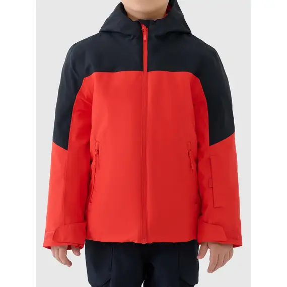 4F ocieplana kurtka narciarska chłopięca 4FJWAW25TTJAM0821, Kolor: czerwony, Rozmiar: 158
