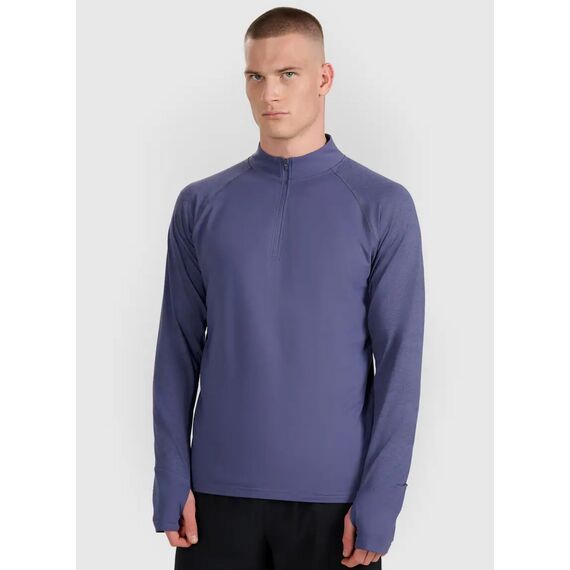 4F bluza do biegania męska szybkoschnąca 4FWAW25TFSWM576 niebieska, Kolor: niebieski, Rozmiar: XL