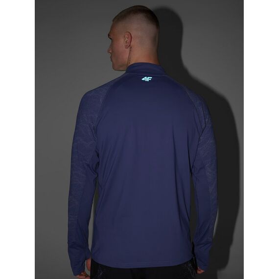 4F bluza do biegania męska szybkoschnąca 4FWAW25TFSWM576 niebieska, Kolor: niebieski, Rozmiar: XL, 4 zdjęcie