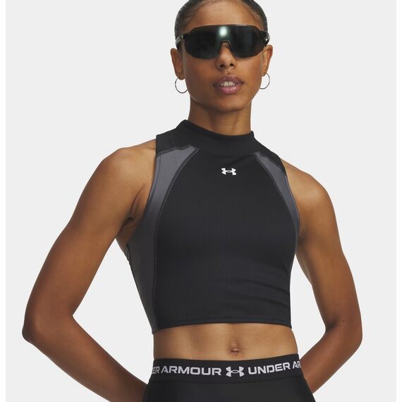 UNDER ARMOUR top damski treningowy na siłownię czarny, Kolor: czarny, Rozmiar: M