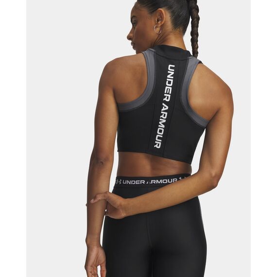 UNDER ARMOUR top damski treningowy na siłownię czarny, Kolor: czarny, Rozmiar: S, 2 zdjęcie