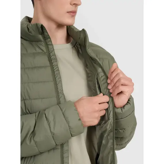 4F kurtka męska ze stójką z wypełnieniem syntetycznym 4FWAW25TDJAM597 zielona, Kolor: zielony, Rozmiar: M, 3 zdjęcie