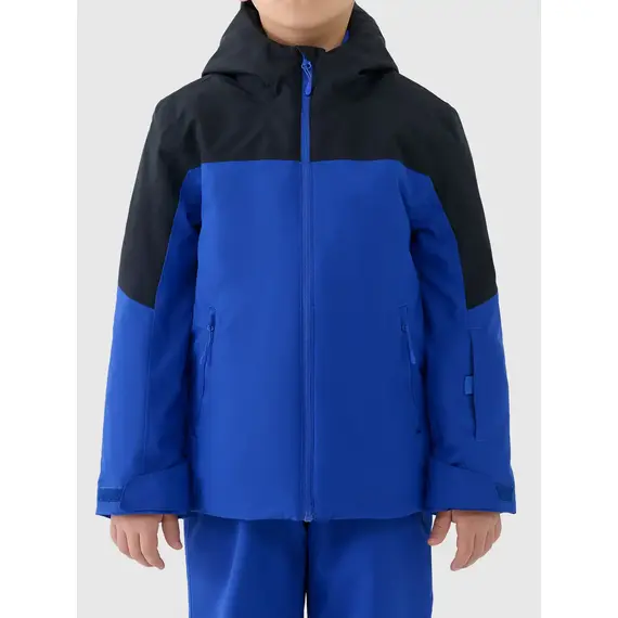 4F ocieplana kurtka narciarska chłopięca 4FJWAW25TTJAM0821 niebieska, Kolor: niebieski, Rozmiar: 146