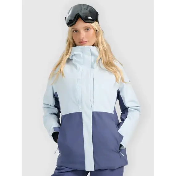 4F ocieplana kurtka narciarska damska z kieszeniami 4FWAW25TTJAF0805 niebieska, Kolor: niebieski, Rozmiar: S