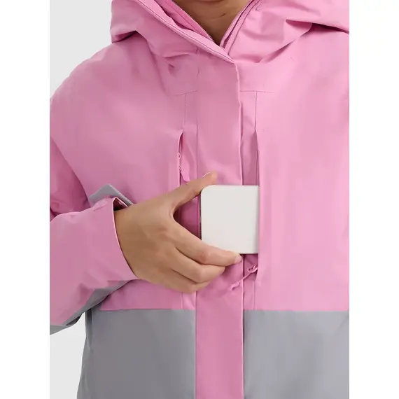 4F ocieplana kurtka narciarska damska z kieszeniami 4FWAW25TTJAF0805 różowa, Kolor: różowy, Rozmiar: L, 7 zdjęcie