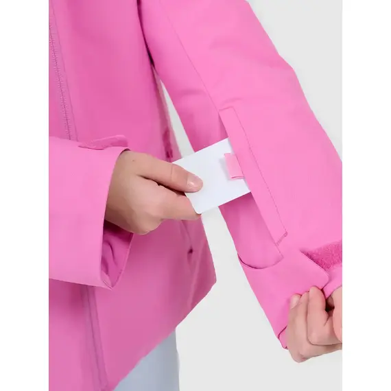 4F ocieplana kurtka narciarska dla dziewczynek 4FJWAW25TTJAF0817 różowa, Kolor: różowy, Rozmiar: 122, 3 zdjęcie