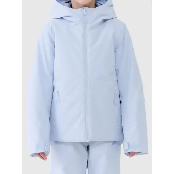 4F ocieplana kurtka narciarska dla dziewczynek 4FJWAW25TTJAF0817 błękitna, Kolor: fioletowy, Rozmiar: 158