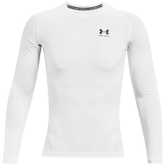 UNDER ARMOUR koszulka z długim rękawem treningowa UA HG Armour LS biała, Kolor: biały, Rozmiar: L