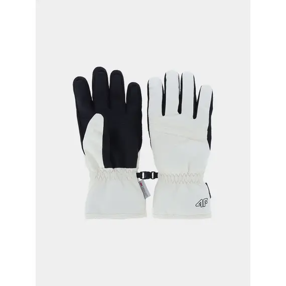 4F rękawice narciarskie zimowe damskie 4FWAW25AFGLF159 białe, Kolor: biały, Rozmiar: S