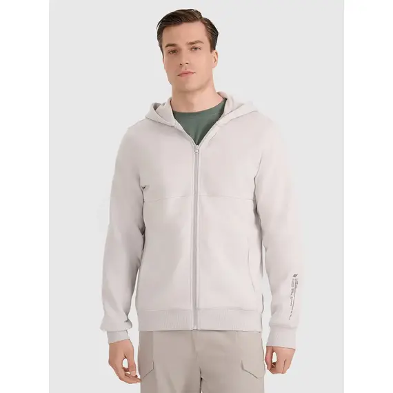 4F rozpinana bluza z kapturem męska 4FWAW25TSWSM1903 szara, Kolor: szary, Rozmiar: L