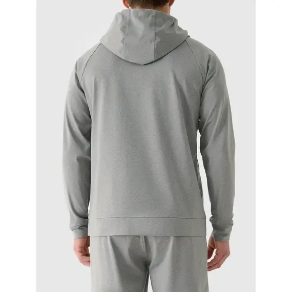 4F zapinana treningowa bluza męska z drapanej dzianiny 4FWMM00TFSWM654 szara, Kolor: szary, Rozmiar: 3XL, 2 zdjęcie
