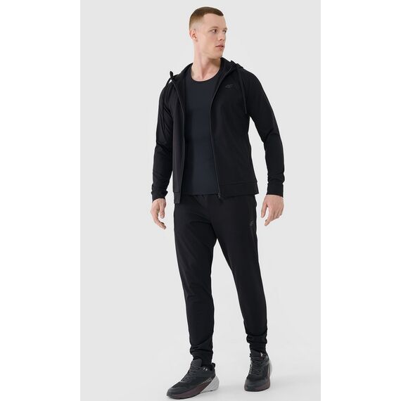 4F zapinana treningowa bluza męska z drapanej dzianiny 4FWMM00TFSWM654 czarna, Kolor: czarny, Rozmiar: 3XL, 2 zdjęcie