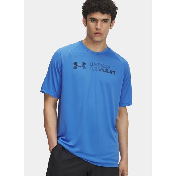 UNDER ARMOUR koszulka męska szybkoschnąca treningowa Reflective SS niebieska, Kolor: niebieski, Rozmiar: S