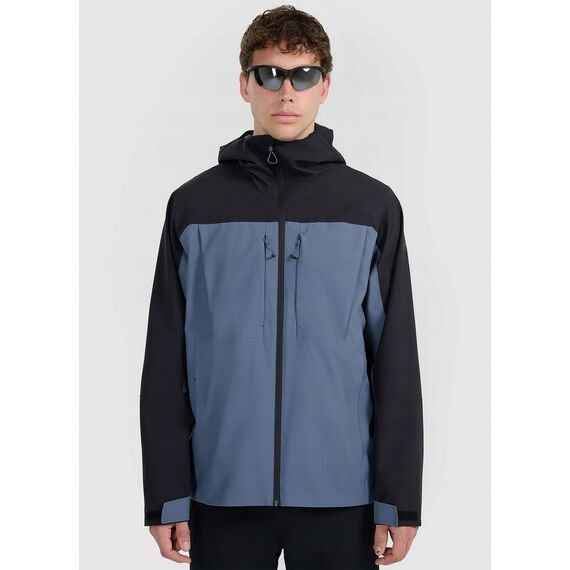 4F kurtka techniczna męska z kapturem i kieszeniami na piersi 4FWAW25TTJAM1010 niebieska, Kolor: niebieski, Rozmiar: S