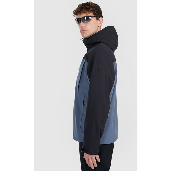 4F kurtka techniczna męska z kapturem i kieszeniami na piersi 4FWAW25TTJAM1010 niebieska, Kolor: niebieski, Rozmiar: XL, 2 zdjęcie