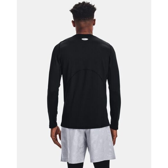 UNDER ARMOUR koszulka sportowa męska z długim rękawem Fitted Crew czarna, Kolor: czarny, Rozmiar: XXL, 2 zdjęcie