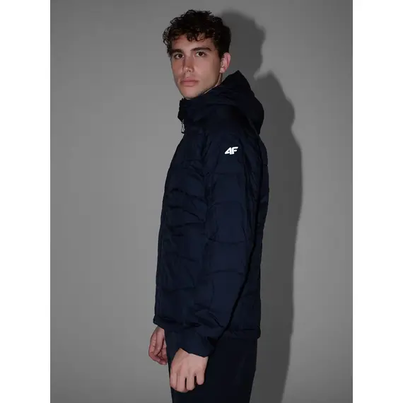 4F pikowana kurtka męska z kapturem na ocieplinie primaloft 4FWAW25TDJAM0780, Kolor: czarny, Rozmiar: S, 4 zdjęcie