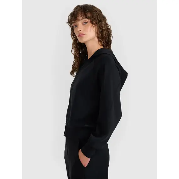 4F bluza damska na zamek z kapturem 4FWAW25TSWSF1835 czarna, Kolor: czarny, Rozmiar: L, 4 zdjęcie