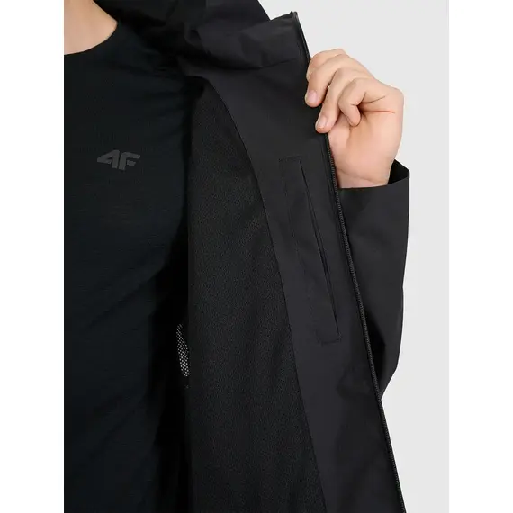 4F kurtka techniczna męska z kapturem i kieszeniami na piersi 4FWAW25TTJAM1010 czarna, Kolor: czarny, Rozmiar: S, 7 zdjęcie