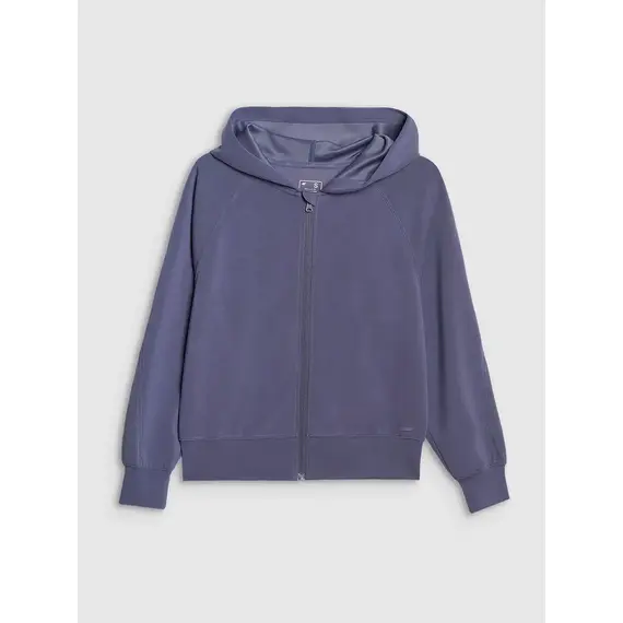 4F bluza damska na zamek z kapturem 4FWAW25TSWSF1835 niebieska, Kolor: niebieski, Rozmiar: XL