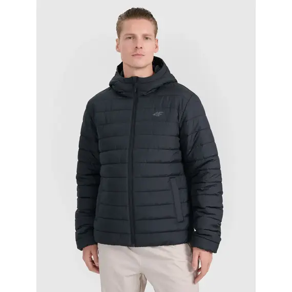 4F kurtka z kapturem z wypełnieniem syntetycznym 4FWAW25TDJAM598 czarna, Kolor: czarny, Rozmiar: XL
