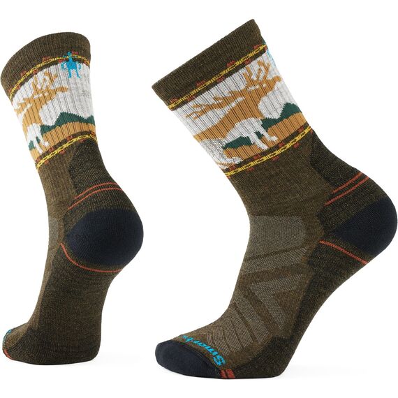 SMARTWOOL skarpety trekkingowe H LC MOUNT MOOSE CRW HIKE MTOLV, Kolor: zielony, Rozmiar: XL