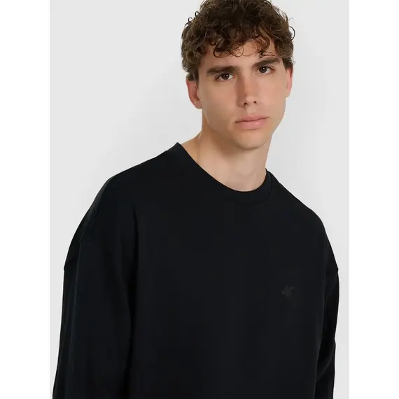 4F bluza męska bez kaptura 4FWAW25TSWSM1924, Kolor: czarny, Rozmiar: M, 5 zdjęcie