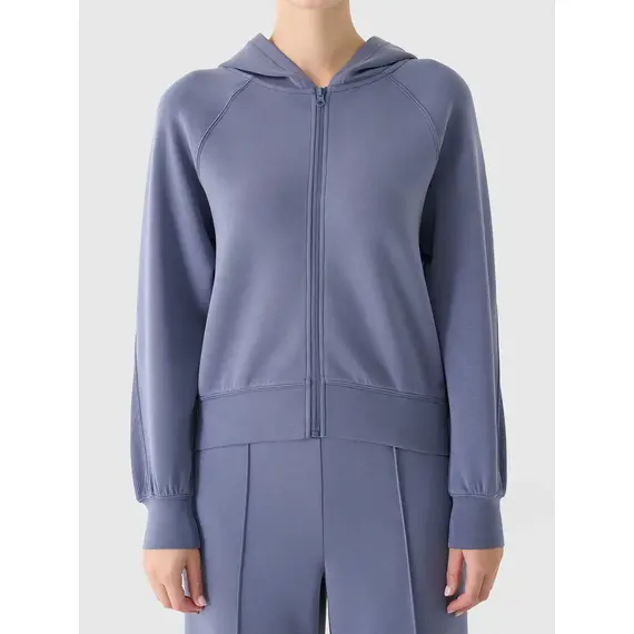 4F bluza damska na zamek z kapturem 4FWAW25TSWSF1835 niebieska, Kolor: niebieski, Rozmiar: M, 5 zdjęcie