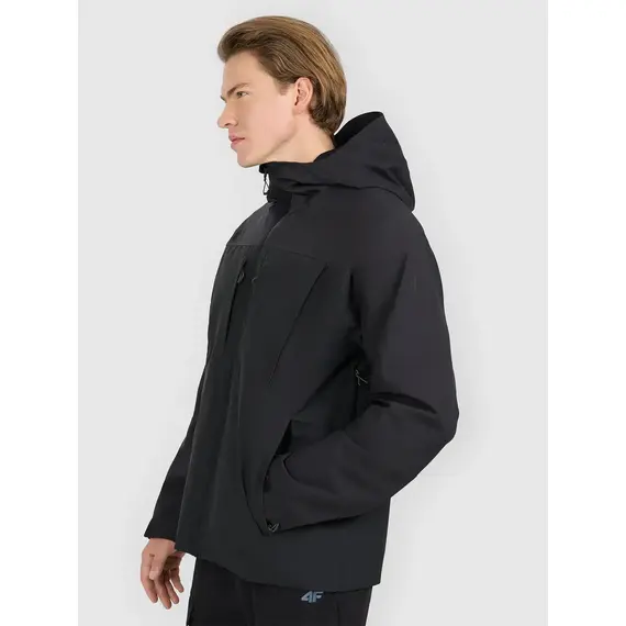 4F kurtka techniczna męska z kapturem i kieszeniami na piersi 4FWAW25TTJAM1010 czarna, Kolor: czarny, Rozmiar: S, 4 zdjęcie
