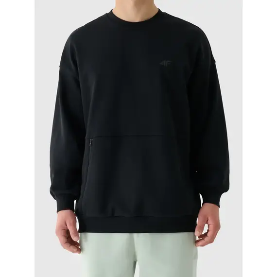 4F bluza męska bez kaptura 4FWAW25TSWSM1924, Kolor: czarny, Rozmiar: M, 9 zdjęcie