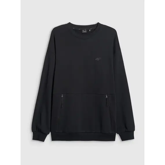 4F bluza męska bez kaptura 4FWAW25TSWSM1924, Kolor: czarny, Rozmiar: XL