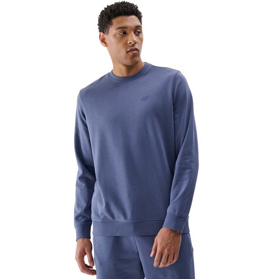 4F bluza bawełniana męska bez kaptura 4FWMM00TSWSM1767 niebieska, Kolor: niebieski, Rozmiar: M