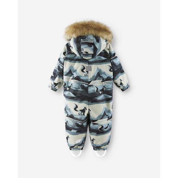 REIMA kombinezon zimowy z futerkiem Lappi beżowo-niebieski, Kolor: beżowy, Rozmiar: 92 cm, 14 zdjęcie