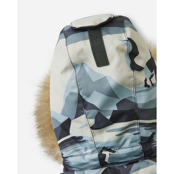 REIMA kombinezon zimowy z futerkiem Lappi beżowo-niebieski, Kolor: beżowy, Rozmiar: 92 cm, 11 zdjęcie