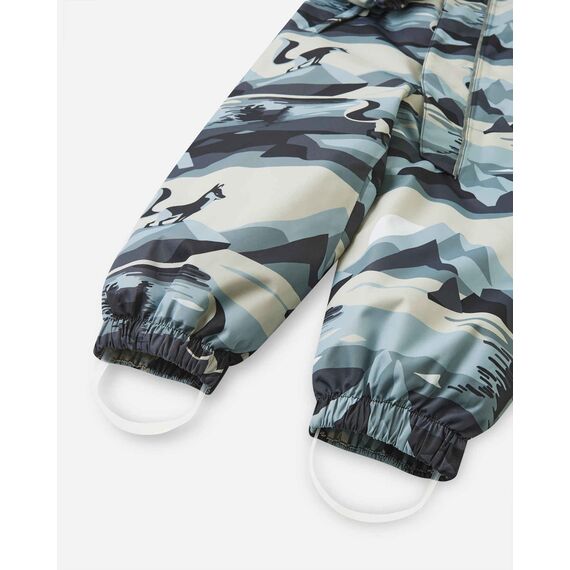 REIMA kombinezon zimowy z futerkiem Lappi beżowo-niebieski, Kolor: beżowy, Rozmiar: 92 cm, 10 zdjęcie