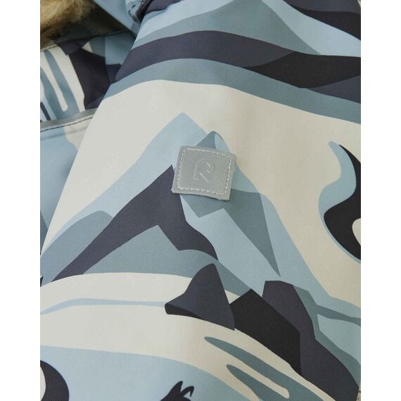 REIMA kombinezon zimowy z futerkiem Lappi beżowo-niebieski, Kolor: beżowy, Rozmiar: 98 cm, 9 zdjęcie