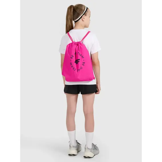 4F zestaw na w-f dla dziewczynki koszulka, spodenki , worek 4FJWAW25TAPSF081, Kolor: czarny, Rozmiar: 134/140, 3 zdjęcie