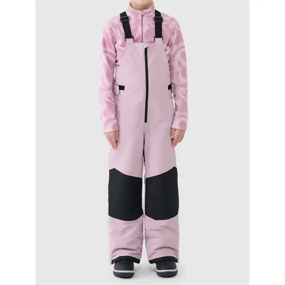 4F ocieplane spodnie snowboardowe typu ogrodniczki 4FJWAW25TFTRF0956 różowe, Kolor: różowy, Rozmiar: 146