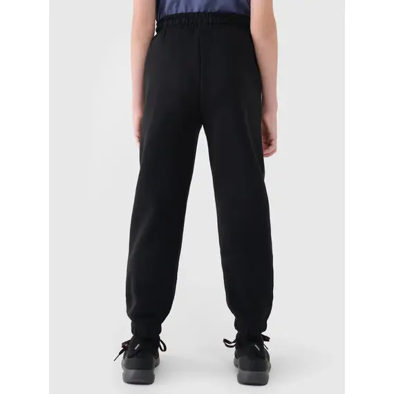 4F spodnie z dzianiny chłopięce z meszkiem wewnątrz 4FJWMM00TTROM1510 czarne, Kolor: czarny, Rozmiar: 152, 3 zdjęcie