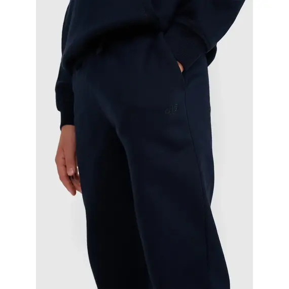 4F spodnie z dzianiny chłopięce z meszkiem wewnątrz 4FJWMM00TTROM1510 granatowe, Kolor: granatowy, Rozmiar: 152, 4 zdjęcie