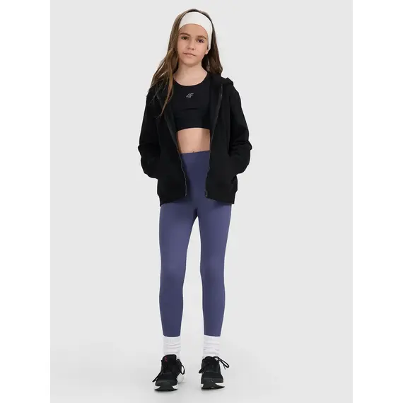 4F legginsy dla dziewczynek 4FJWAW25TTIGF244 niebieskie, Kolor: niebieski, Rozmiar: 152/158