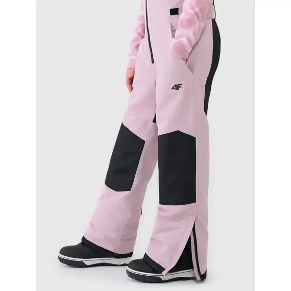 4F ocieplane spodnie snowboardowe typu ogrodniczki 4FJWAW25TFTRF0956 różowe, Kolor: różowy, Rozmiar: 146, 3 zdjęcie