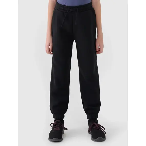 4F spodnie z dzianiny chłopięce z meszkiem wewnątrz 4FJWMM00TTROM1510 czarne, Kolor: czarny, Rozmiar: 134, 2 zdjęcie